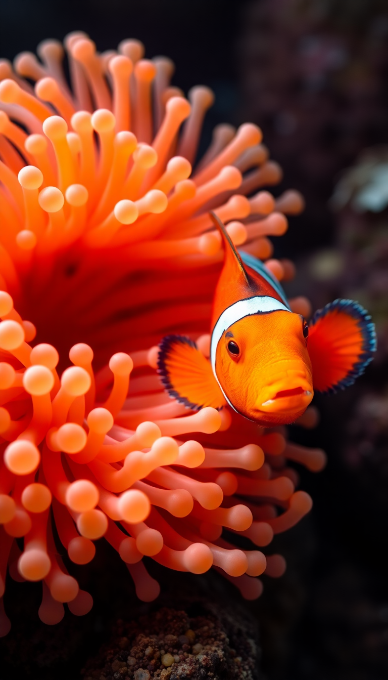 Clownfish Macro Vibrant Colors Nature HD Wallpaper