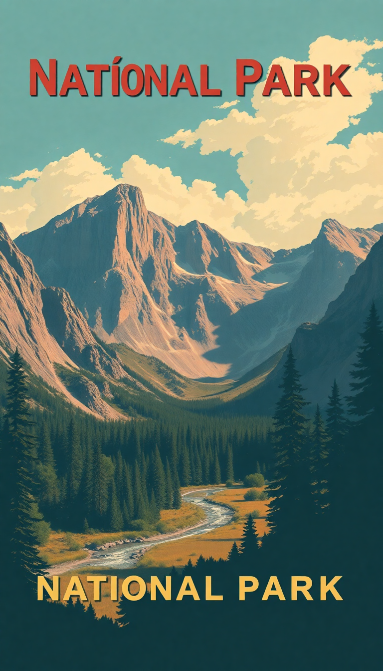 Coastal Infinite Vintage Travel Poster Wallpaper