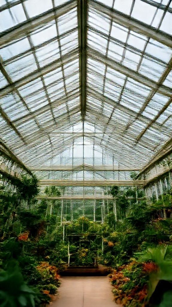 Exquisite Interior Botanical Garden Glass Photorealistic Wallpaper