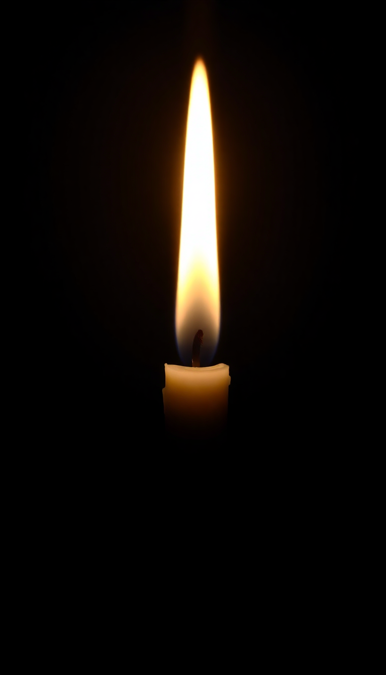 Western Complete In Flame Candle Photorealistic Wallpaper