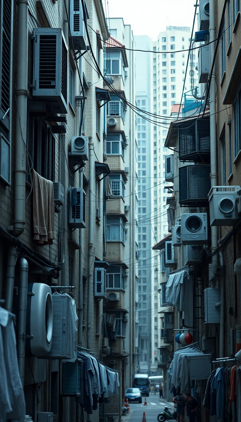 Elegant Hong Density Laundry Photorealistic Wallpaper