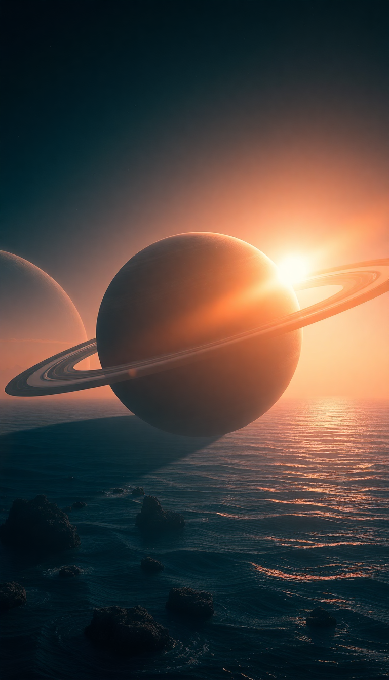 Massive Ringed Planet Gorgeous HD Wallpaper