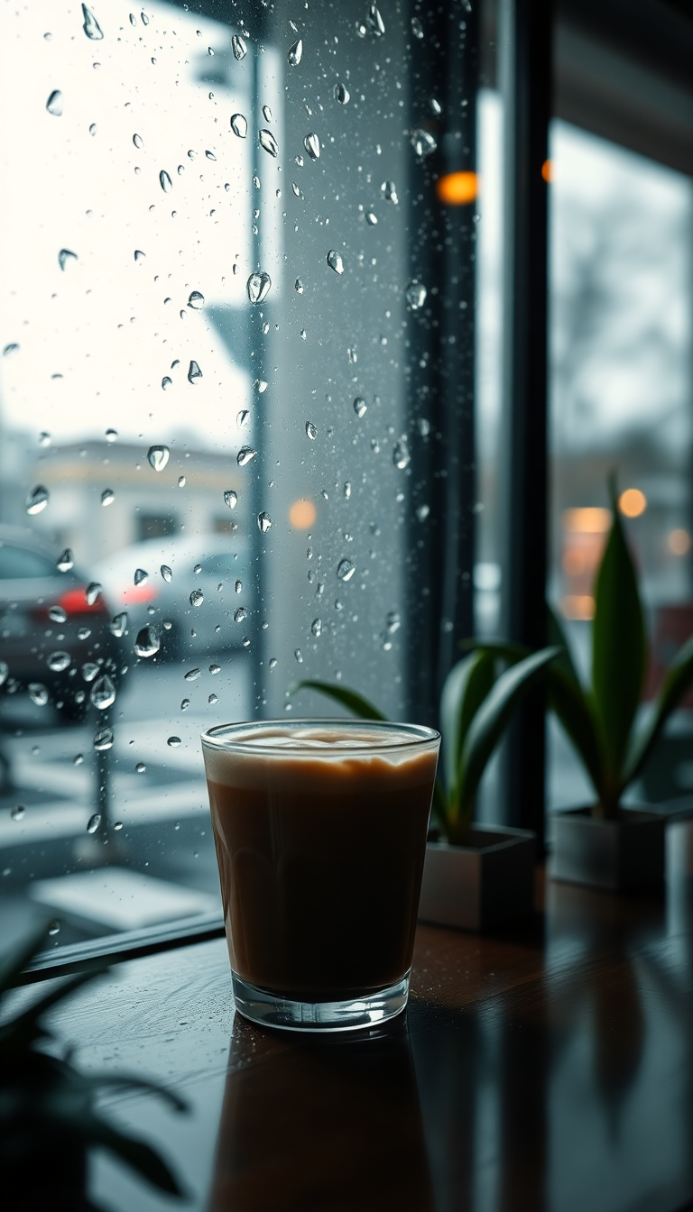 Aesthetic Elegant Shop Window Rain Wallpaper