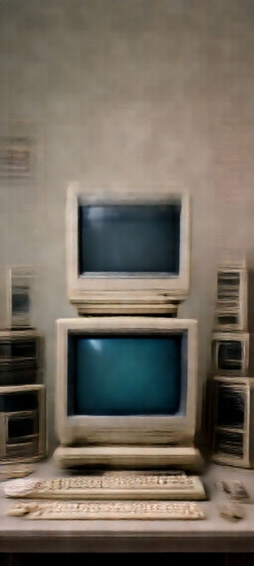 Radiant Computer Setup 90s Aesthetic Photorealistic Wallpaper