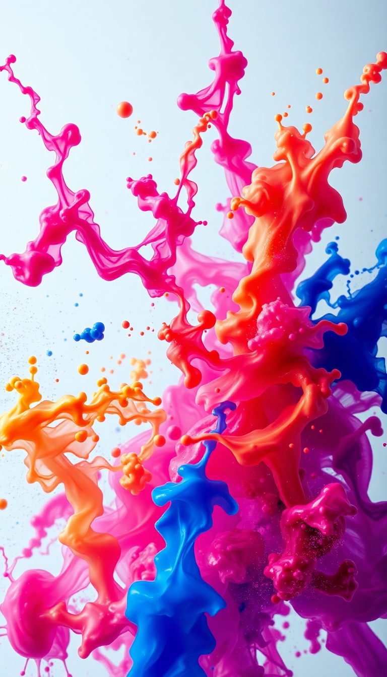 Ink Explosion Water Freeze Frame Colorful Digital art Prime Wallpaper