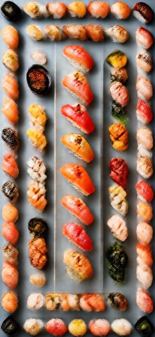Fresh Sushi Arrangement Artistic Plating Japanese Photorealistic Remaster Wallpaper