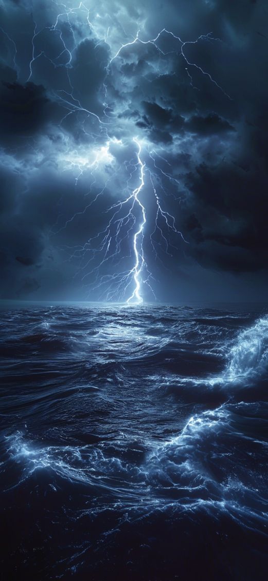 Photorealistic Fluid Storm Over Dark Wallpaper