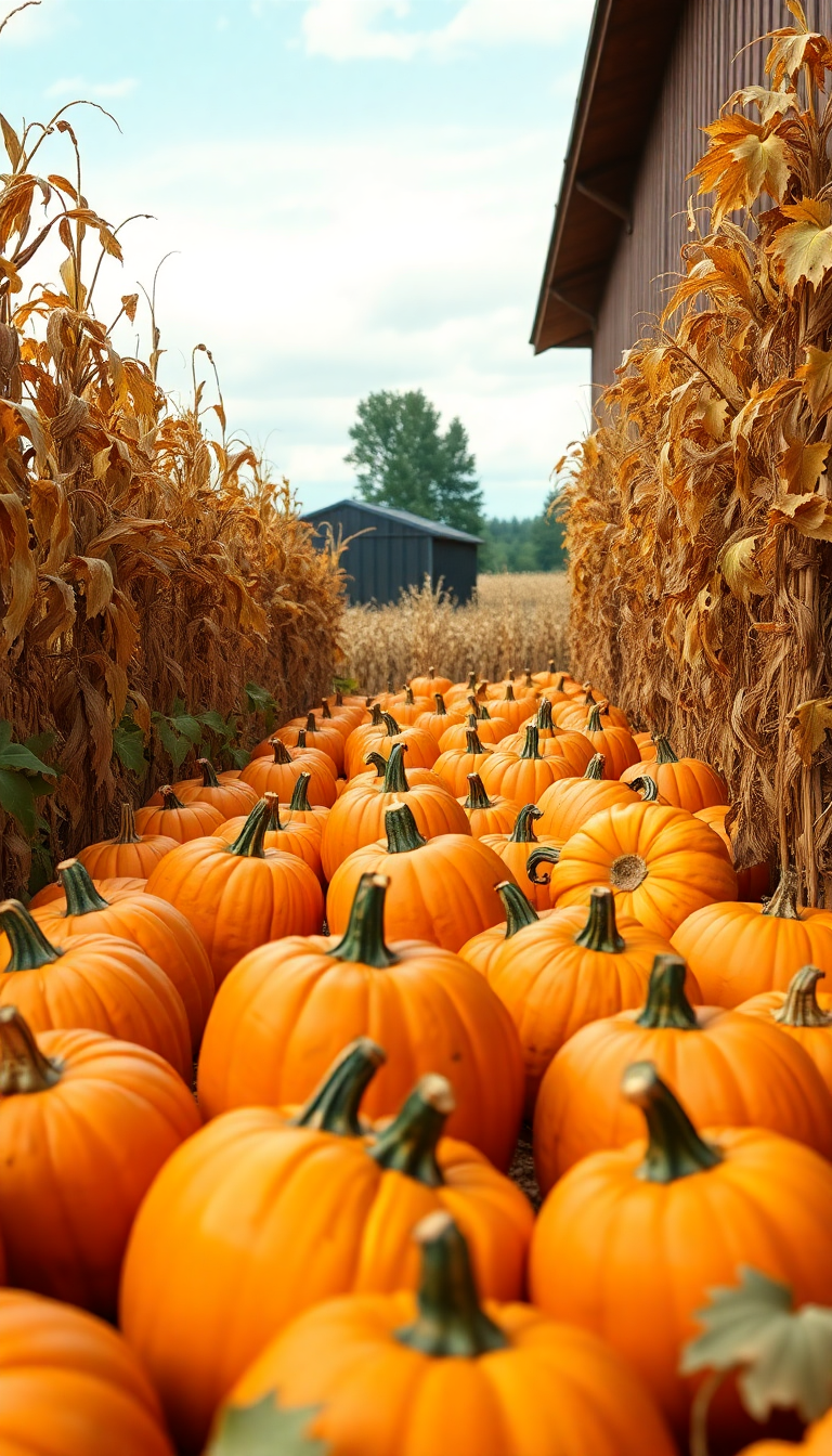 Autumn Harvest Pumpkins Smooth HD Wallpaper