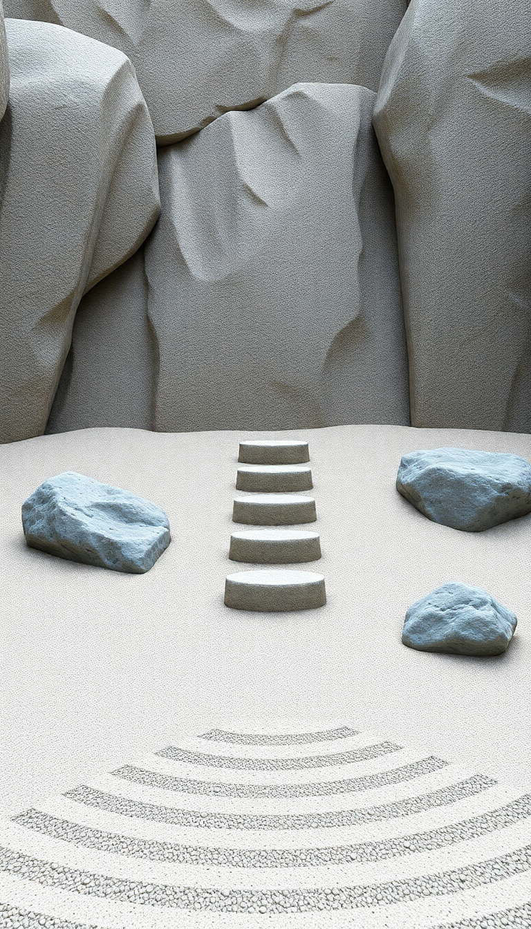 Raked Sand Patterns Minimalist Minimalist Select Wallpaper