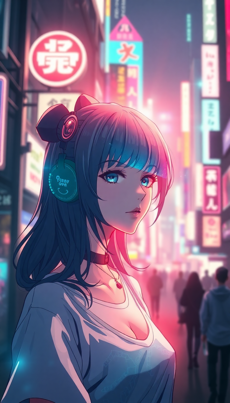 Anime Opulent Cyberpunk Anime Girl Wallpaper