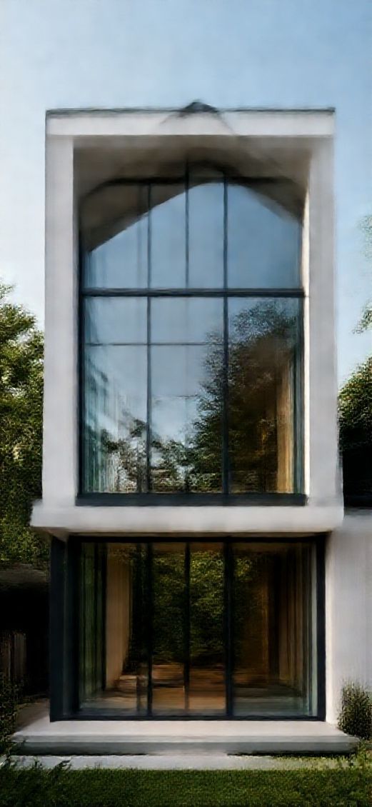 Photorealistic Sonic Minimalist House Glass Wallpaper