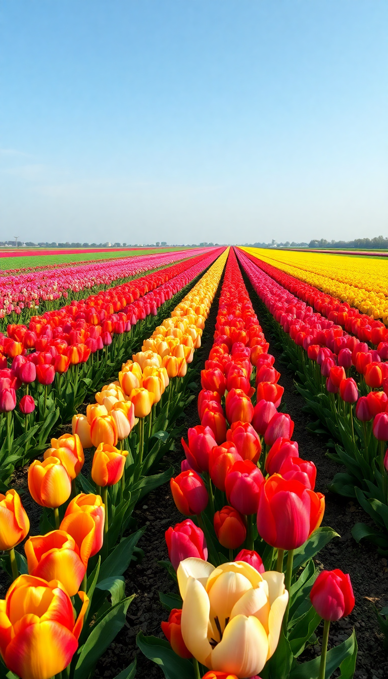 Rows Colors Dutch Landscape Nature Ultra HD Wallpaper