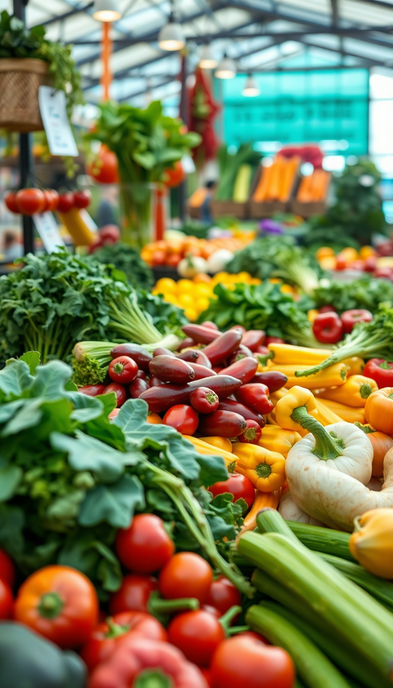 Photorealistic Wild Market Produce Colorful Wallpaper