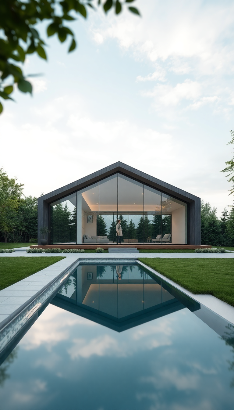 Glass Walls Nature View Minimalist Lite Wallpaper