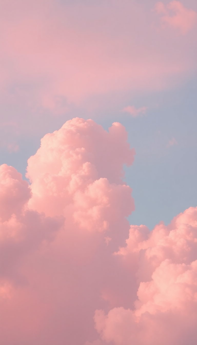 Dynamic Splendid Pink Cloud Cotton Wallpaper