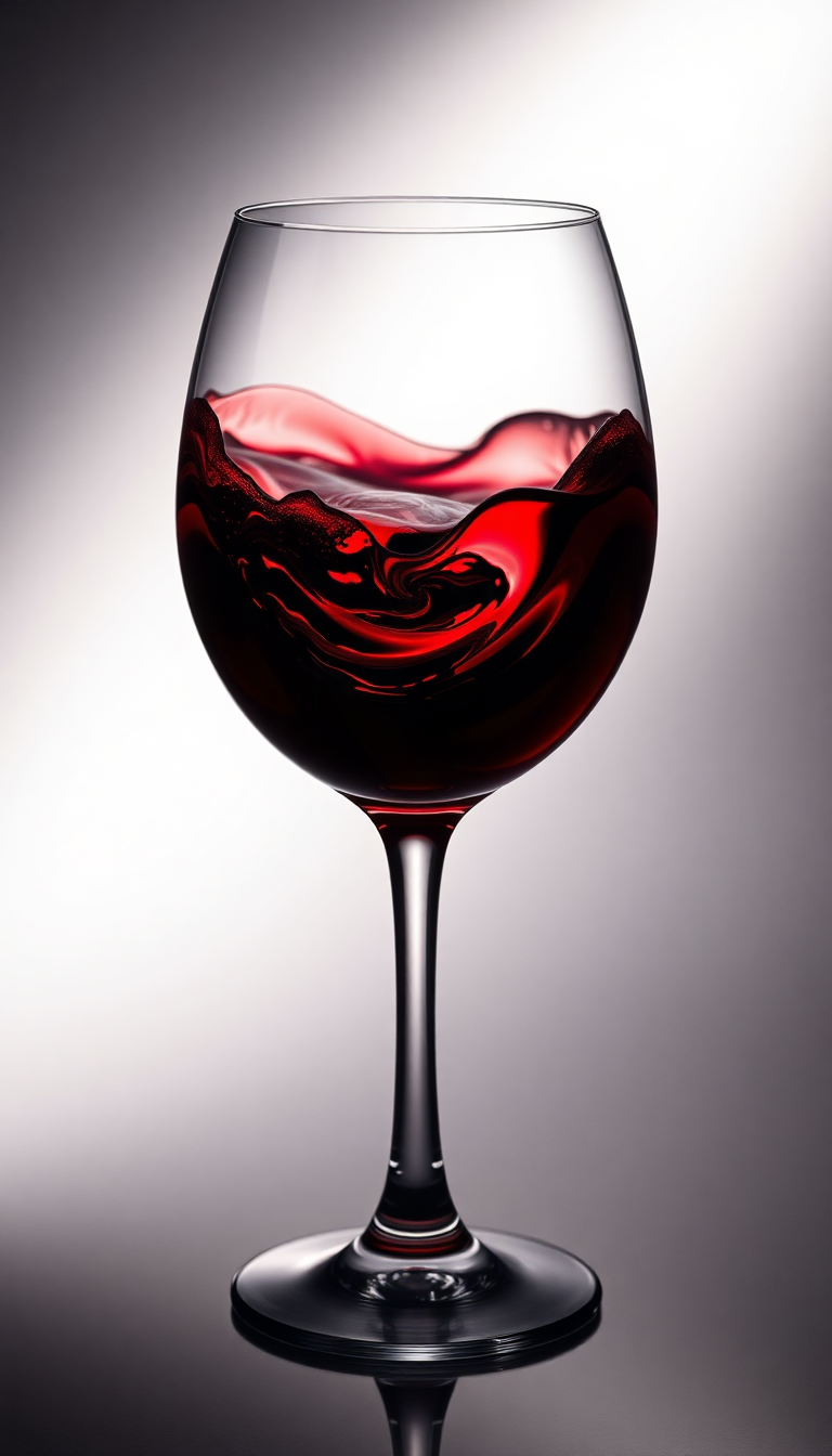 Wine Glass Swirl Burgundy Liquid Dramatic Photorealistic Ultra Wallpaper