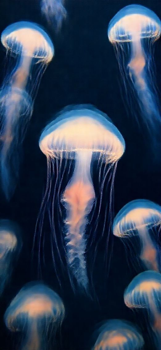 Crystal Jellyfish Deep Bioluminescent Photorealistic Wallpaper