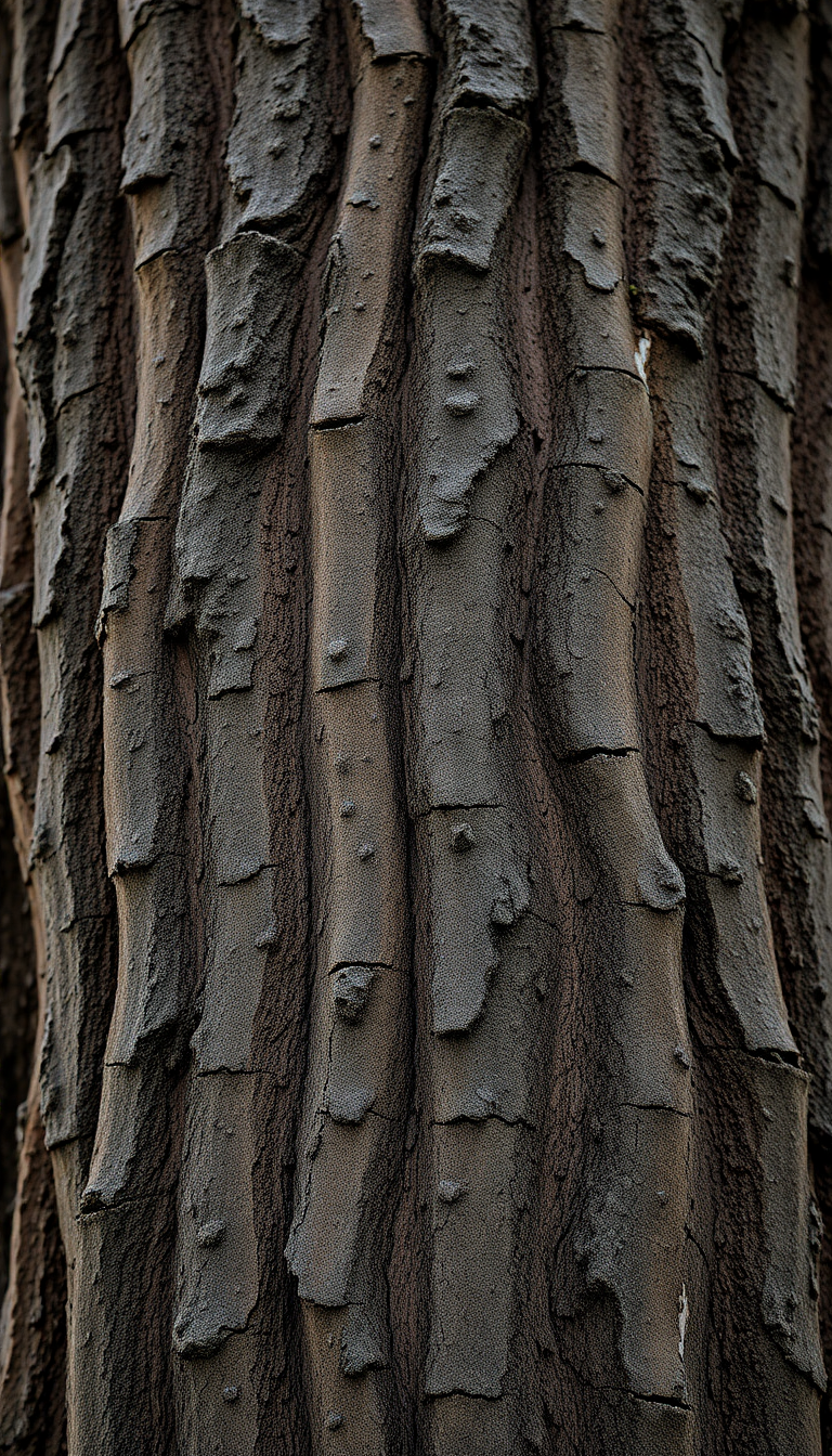Glowing Bark Texture Macro Lines Photorealistic Wallpaper