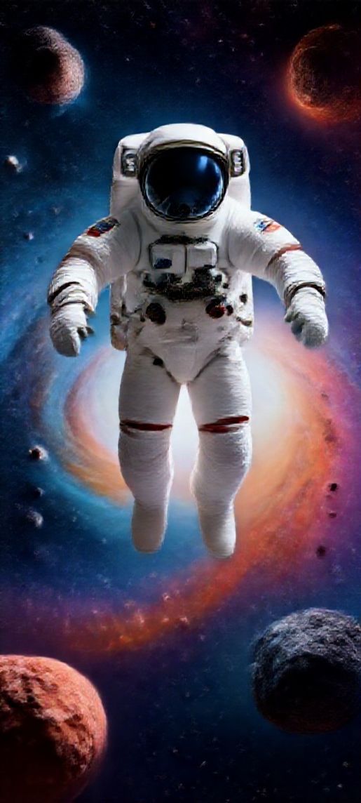 Spectacular Epic Astronaut Floating Through Wallpaper