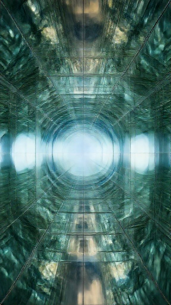 Mirror Showing Different World Reflection Portal Digital art Mega Wallpaper