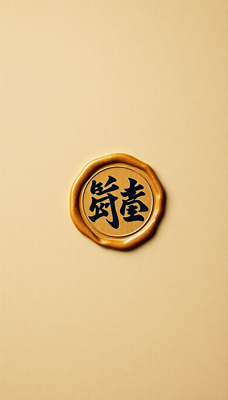 Aesthetic Iridescent Letter Wax Seal Wallpaper