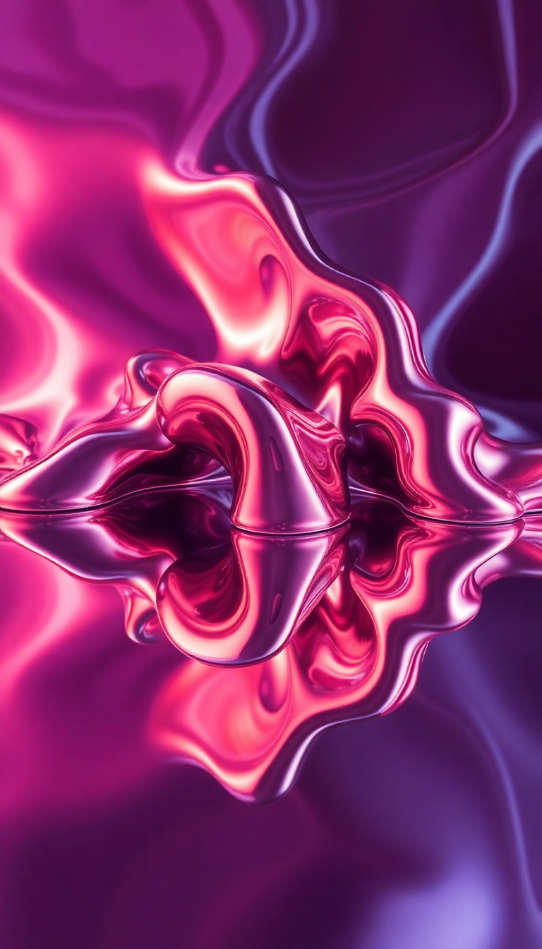 Captivating Liquid Morphing Reflective Digital art Wallpaper