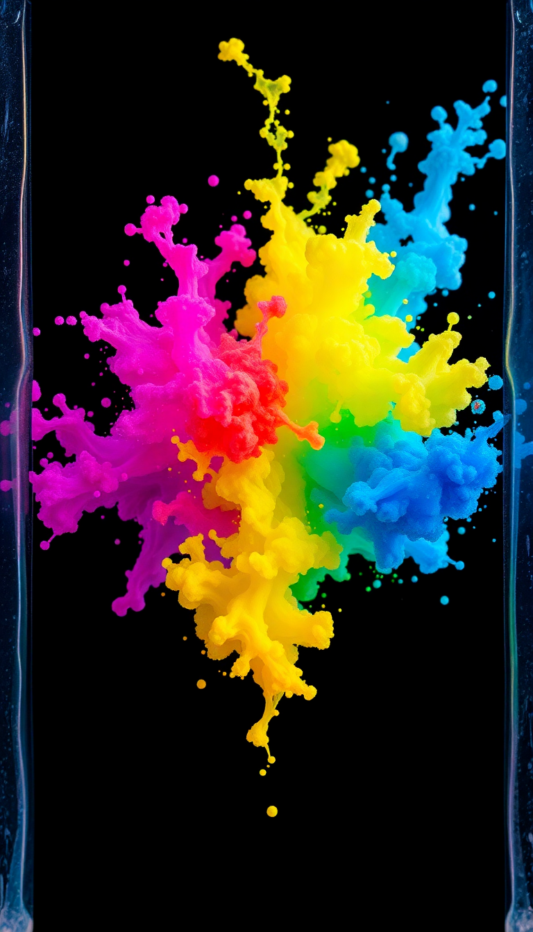 Dazzling Freeze Water In Explosion Digital art Wallpaper