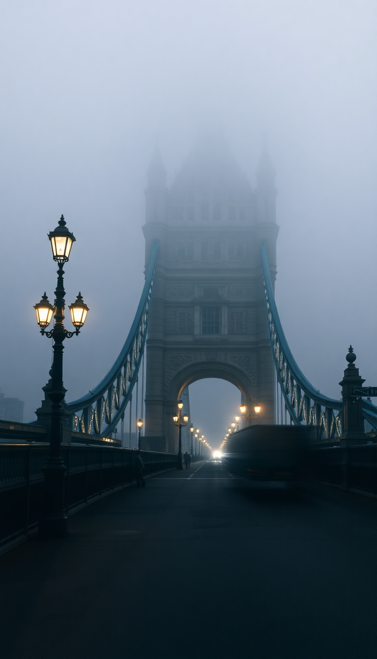 Foggy London Bridge Organic HD Wallpaper