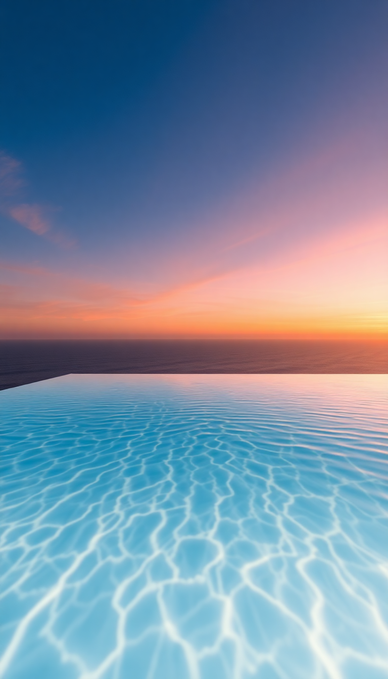 Whimsical Electric Infinity Pool Edge Wallpaper