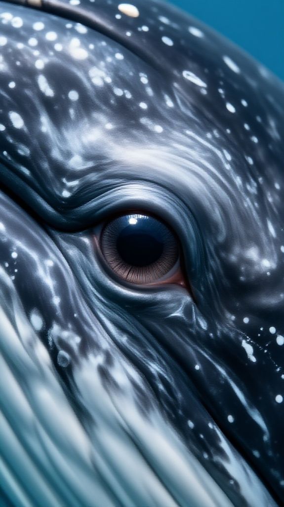 Fiery Whale Closeup Intelligent Photorealistic Wallpaper
