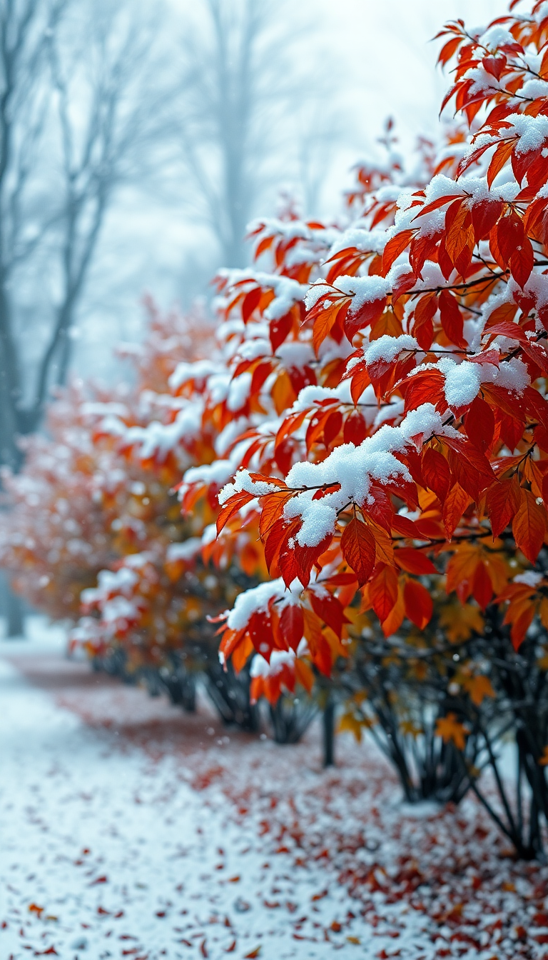 Pristine Sharp First Snow Falling Wallpaper