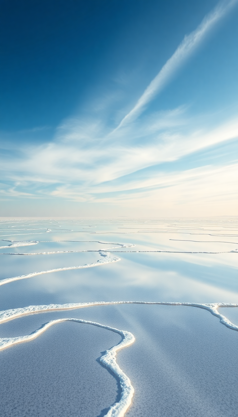 Celestial Salt Mirror Perfect Photorealistic Wallpaper