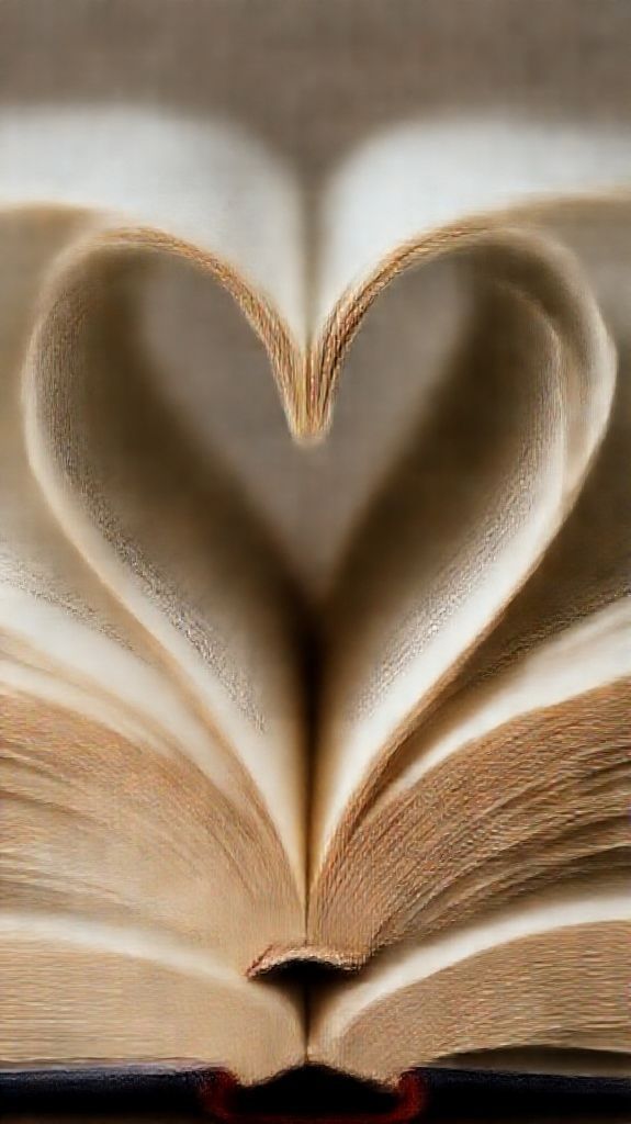 Solar Intense Book Pages Heart Wallpaper