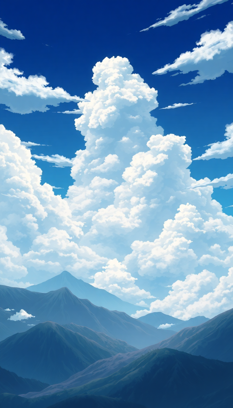 Bold Cloud Above Anime Anime Wallpaper