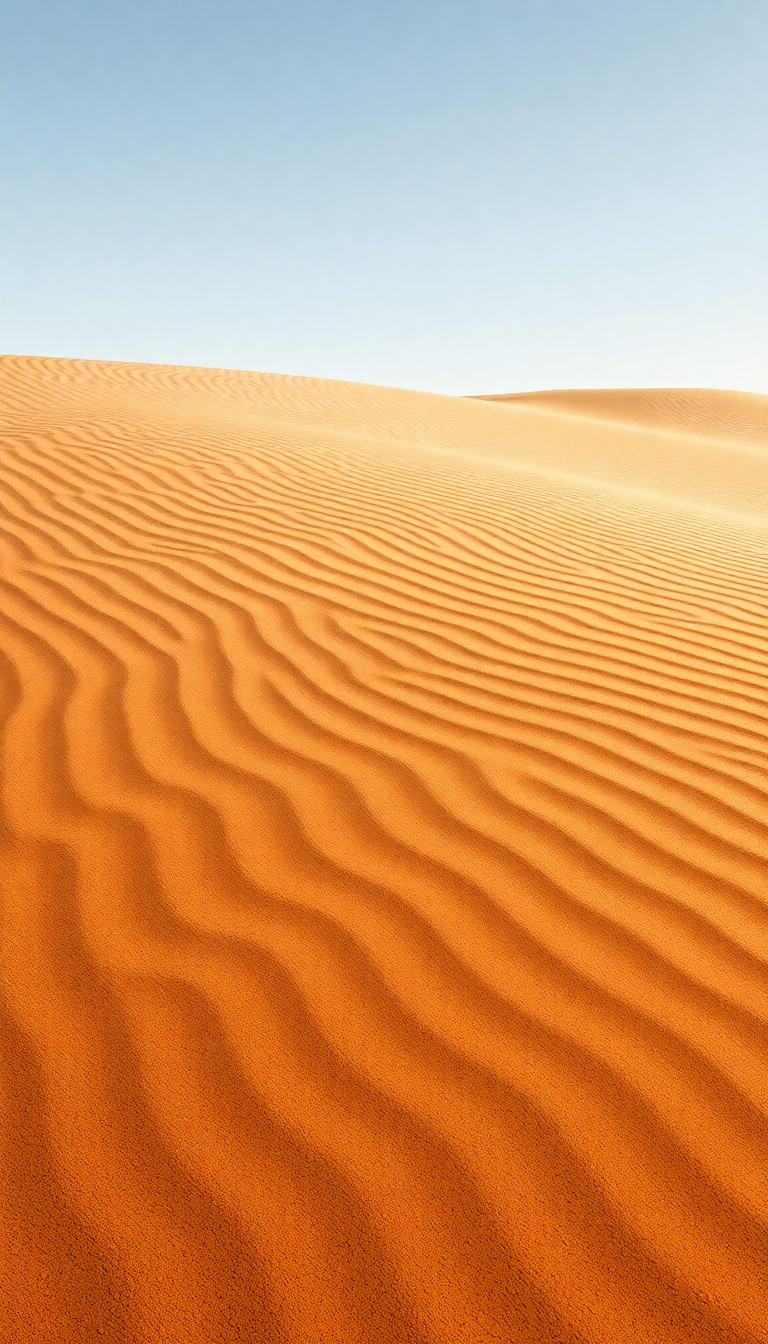 Sand Dune Ripples Wind Patterns Photorealistic Wallpaper
