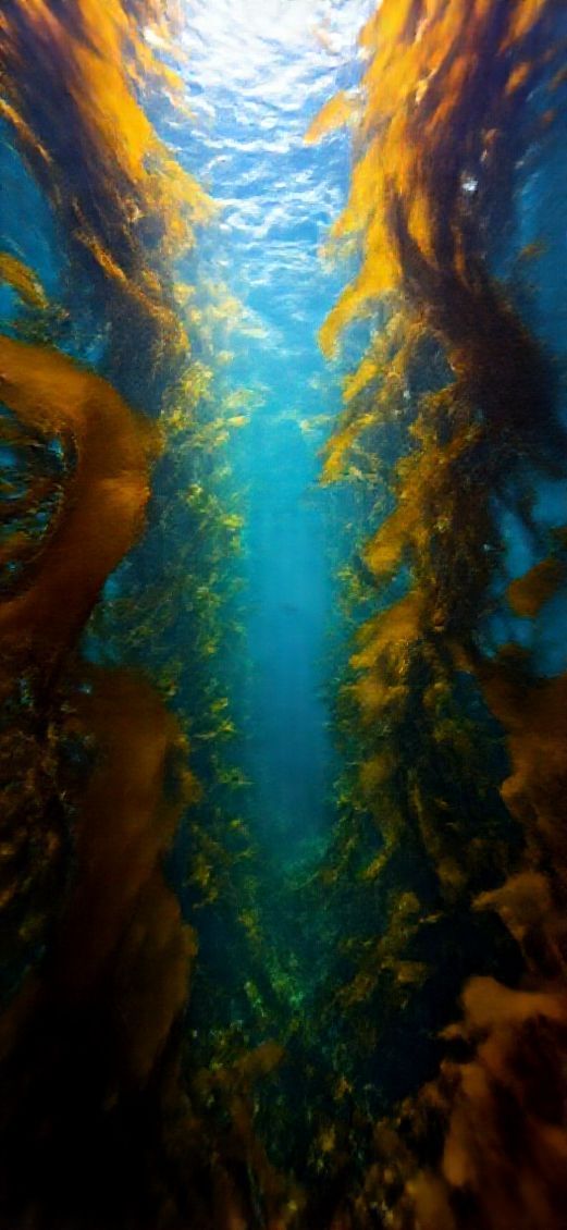 Nature Fierce Underwater Forest Kelp Wallpaper