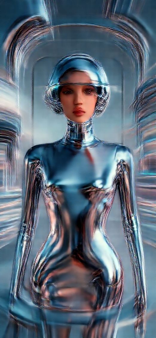 Noble Retrofuturism Vision Chrome Digital art Wallpaper