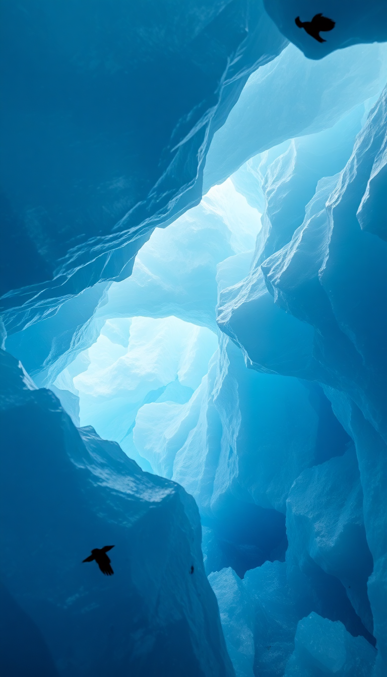 Nature Fierce Glacial Ice Cave Wallpaper