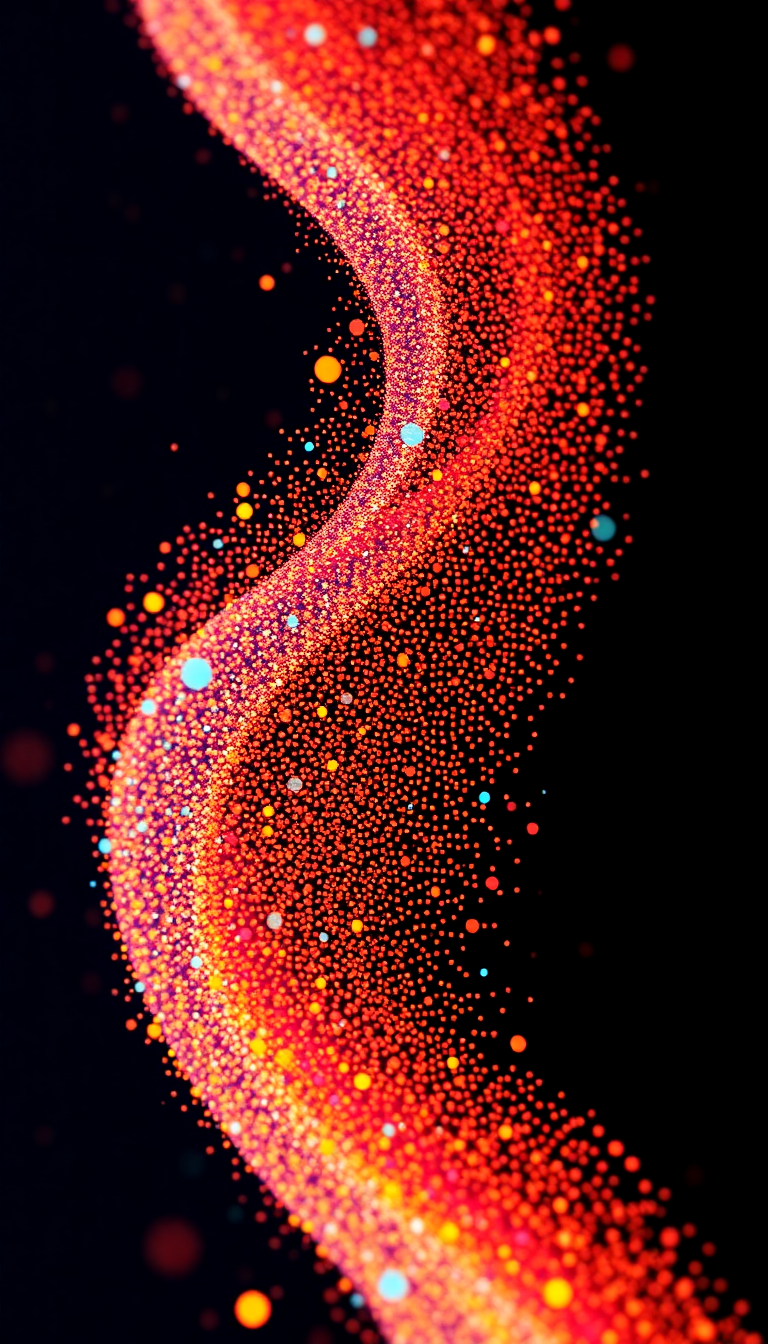 Dynamic Generative Flowing Stream Digital art Wallpaper