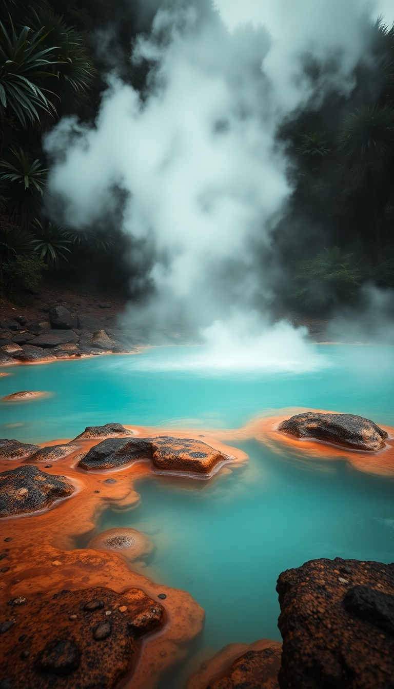 Volcanic Hot Springs Subtle HD Wallpaper