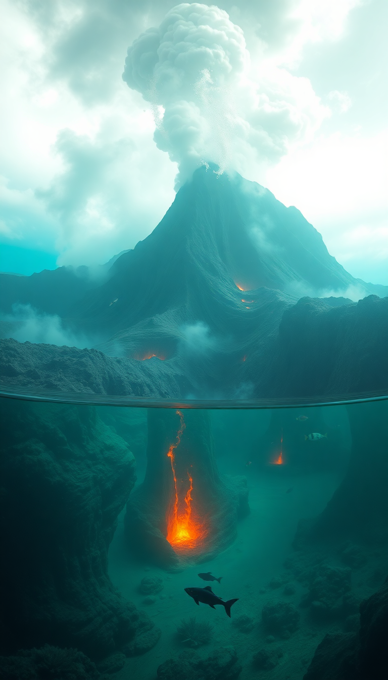 Underwater Volcano Vents Breathtaking HD Wallpaper
