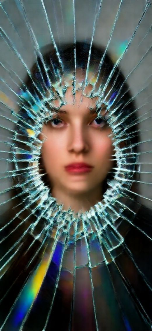 Digital art Vibrant Glass Prism Light Wallpaper