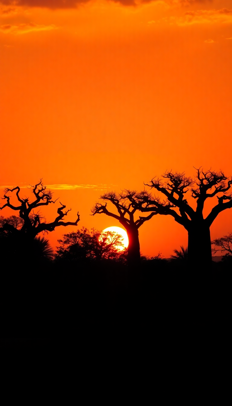 Baobab Trees Silhouette Alpine HD Wallpaper
