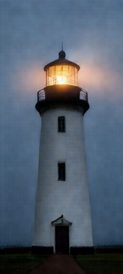 Timeless Forest Old Lighthouse Beam Wallpaper