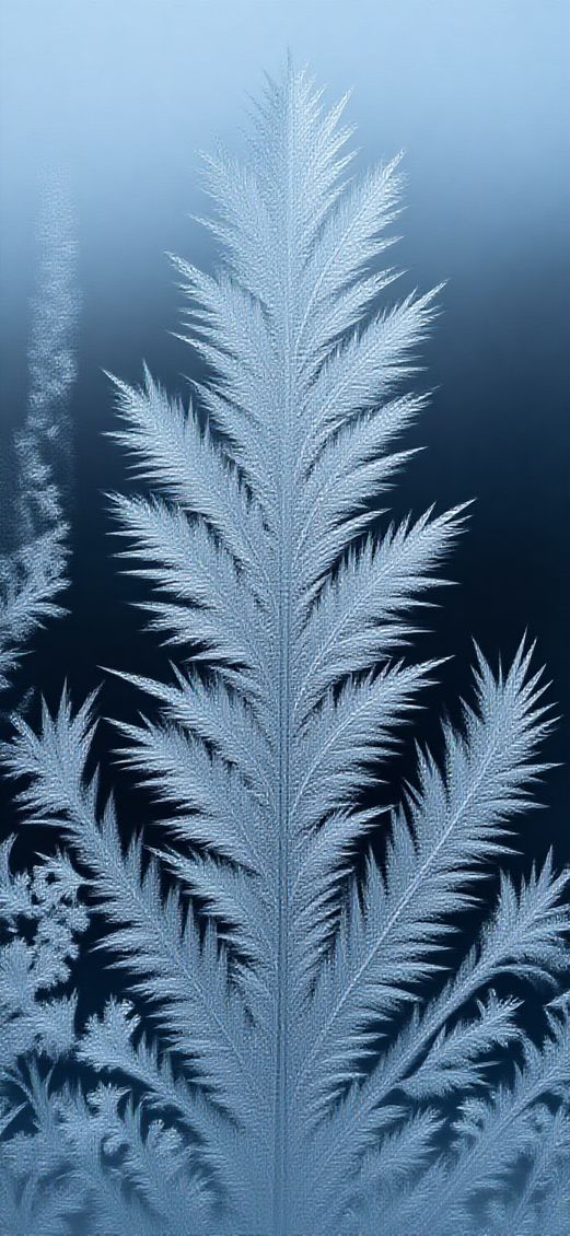 Nature Sharp Frost Patterns On Wallpaper