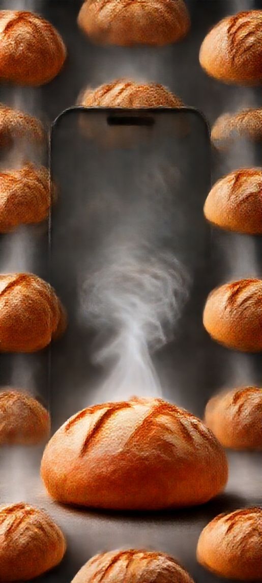 Baked Steam Rising Artisan Aesthetic Modern Wallpaper