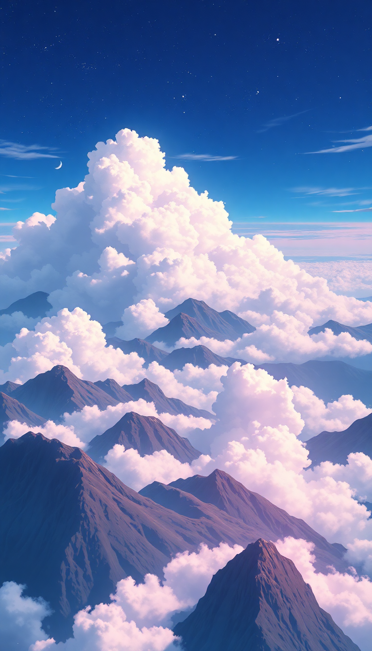 Golden Sea Above Mountains Anime Anime Wallpaper
