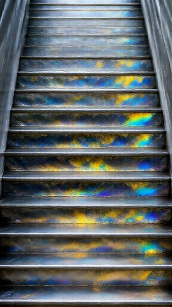 Breathtaking Crystal Formation Rainbow Metallic Photorealistic Wallpaper