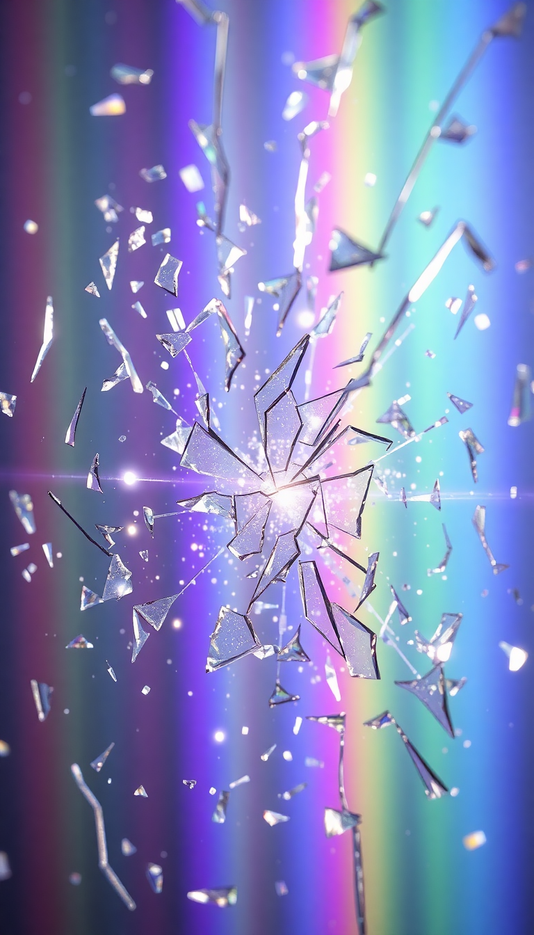 Dreamy Dramatic Shattered Glass Prism Wallpaper