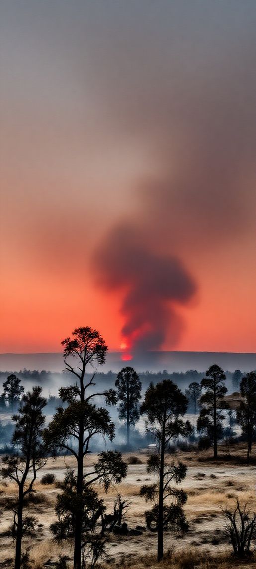 Sunset After Wildfire Molten Mini Wallpaper